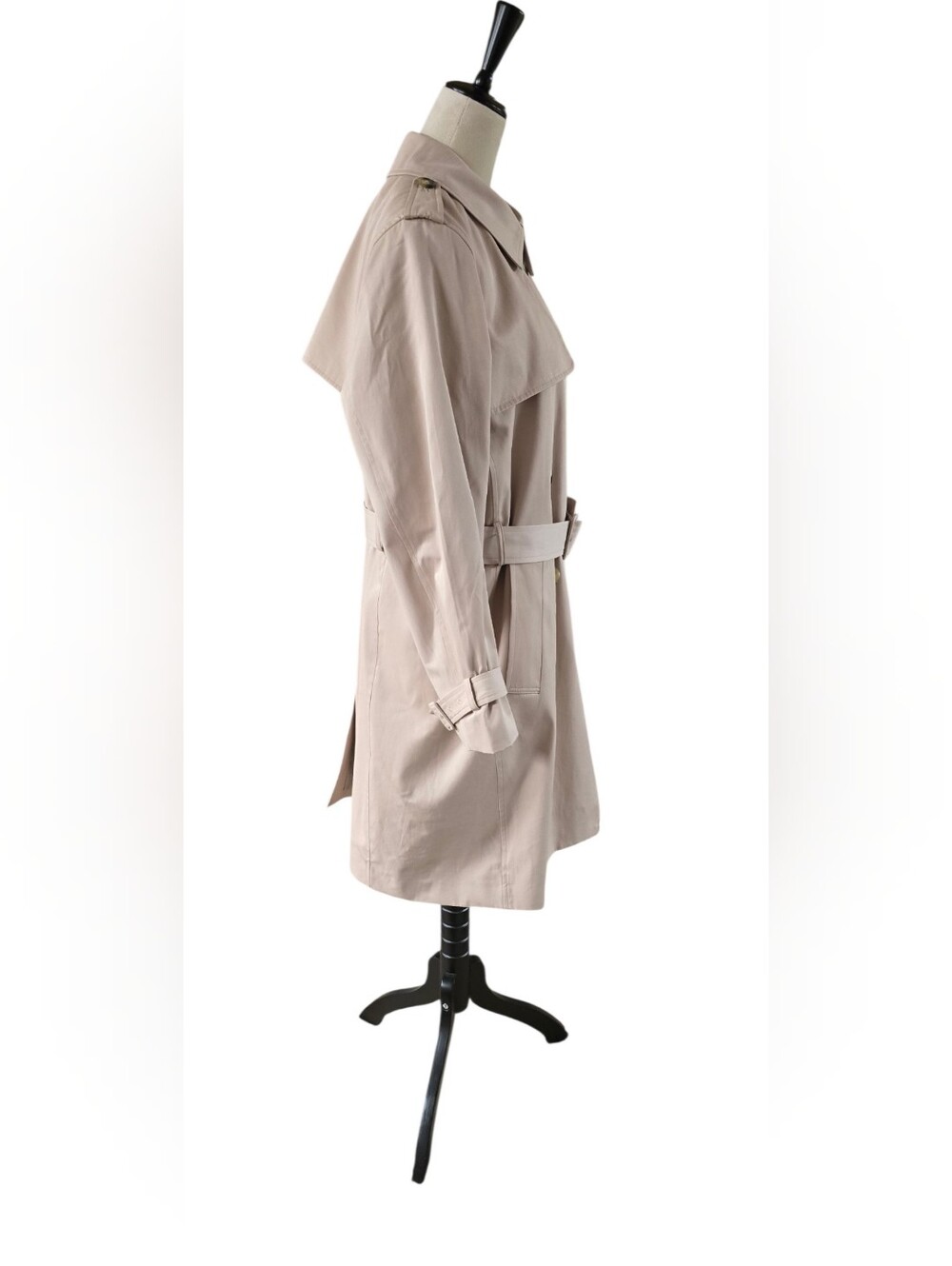 Marks & Spencer M&S Collection Double-Breasted Trench Coat in Sand, US 14/UK18 - Picture 13 of 15